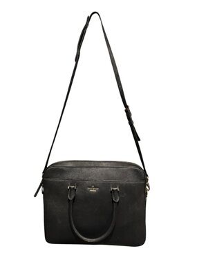 Kate Spade Black Leather Laptop Satchel